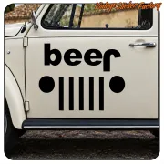 AUTOCOLLANT BEER - JEEP. ACHETEZ DES AUTOCOLLANTS EN VINYLE.