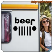 BEER - JEEP AUFKLEBER. KAUFEN SIE VINYLAUFKLEBER.