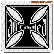 Autocollant AIRCOOLED Croix de Malte | Volkswagen