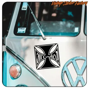 Pegatina AIRCOOLED CRUZ DE MALTA. Comprar pegatinas.