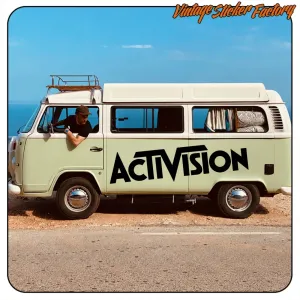 Pegatina Activision para decoración gamer retro