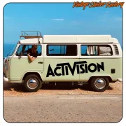 Autocollant Activision pour déco gaming rétro