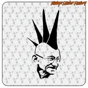 GANDHI PUNK STICKER. BUY VINYL STICKERS.