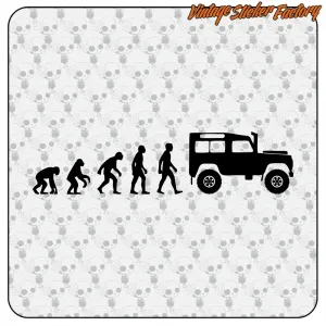 Pegatina Evolucion Land Rover. Comprar pegatinas.