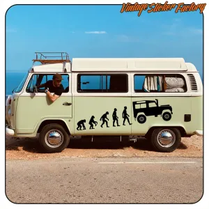 Pegatina Evolucion Land Rover. Comprar pegatinas.