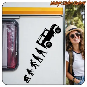 Pegatina Evolucion Land Rover. Comprar pegatinas.