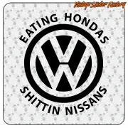ESSEN HONDAS SHITTIN NISSANS AUFKLEBER. KAUFEN SIE VINYLAUFKLEBER.