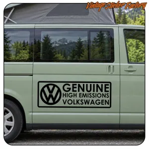 Genuine High Emissions Volkswagen Sticker