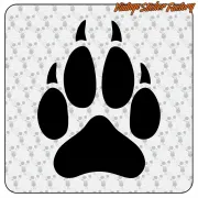 DOG FOOTPRINT -2 STICKER. BUY VINYL STICKERS.