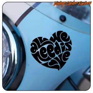All We Need Is Love Aufkleber | Schneidevinyl