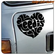Pegatina ALL WE NEED IS LOVE | Vinilo de corte