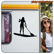Autocollant vinyle SUP Girl | Vintage Sticker Factory