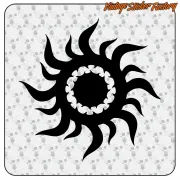 TRIBAL SUN Aufkleber aus geschnittenem Vinyl