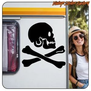Sticker Tête de Mort Pirate Custom Culture