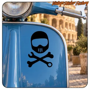 Piraten-Schädel-Aufkleber | Café-Racer-Folie