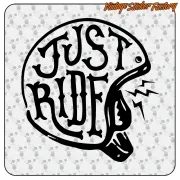 Just Ride Aufkleber | Café-Racer-Vinyl