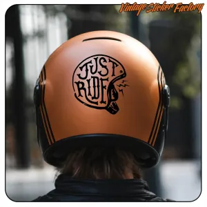 Pegatina Just Ride | Vinilo café racer