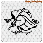 DEATH SKATING STICKER. BUY VINYL STICKERS.