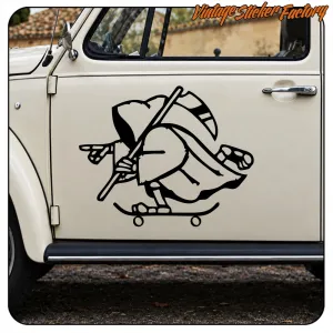 DEATH SKATING STICKER. BUY VINYL STICKERS.