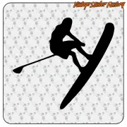 SUP Paddleboarding Sticker in Cut Vinyl