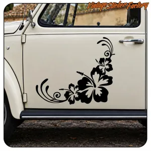 AUTOCOLLANT HIBISCUS. ACHETEZ DES AUTOCOLLANTS EN VINYLE.