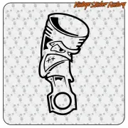 PISTON -3 STICKER. BUY VINYL STICKERS.