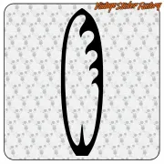 Autocollant planche de surf | Vinyle décoratif