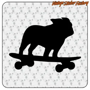 PUG SKATE STICKER. BUY VINYL STICKERS.