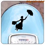 Pegatina Mary Poppins de vinilo de corte