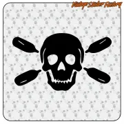 Paddle Skull sticker for SUP enthusiasts