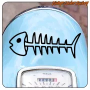 Sticker décoratif en vinyle arête de poisson