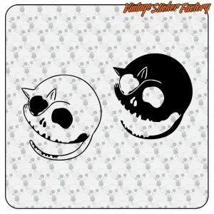 Pegatina GATO CALAVERA. Comprar pegatinas.
