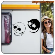 Pegatina GATO CALAVERA. Comprar pegatinas.