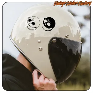 Katzen-Totenkopf-Aufkleber | Dekorfolie
