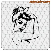 WOMAN POWER Aufkleber aus Plotterfolie