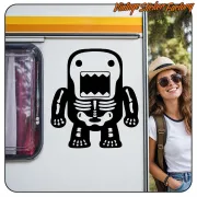 DOMO-KUN-SKELETT AUFKLEBER. KAUFEN SIE VINYLAUFKLEBER.
