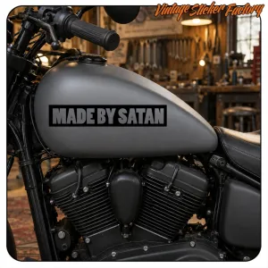 MADE BY SATAN sticker for custom bikes