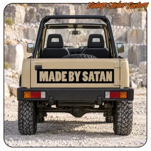 Pegatina MADE BY SATAN. Comprar pegatinas.