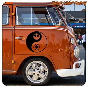 Pegatina Yin Yang Star Wars de vinilo
