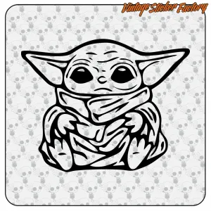 AUTOCOLLANT BÉBÉ YODA. ACHETEZ DES AUTOCOLLANTS EN VINYLE.