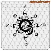 Autocollant Rose des Vents Tribal Camper