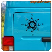 Autocollant Rose des Vents Tribal Camper