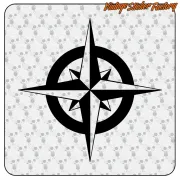 Compass rose sticker for camper