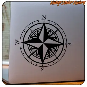 Kompassrose-Aufkleber für Camper