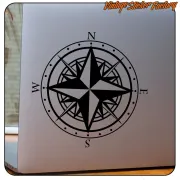 Kompassrose-Aufkleber für Camper