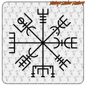 Vegvísir sticker for camper decoration