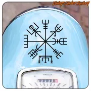 Autocollant Vegvísir pour décoration camping-car
