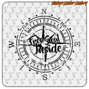 FREE SOUL COMPASS STICKER. BUY VINYL STICKERS.