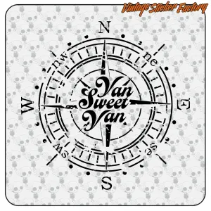 VAN SWEET VAN COMPASS AUFKLEBER. KAUFEN SIE VINYLAUFKLEBER.