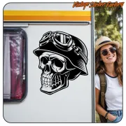 Skull Helmet Sticker | Custom Culture